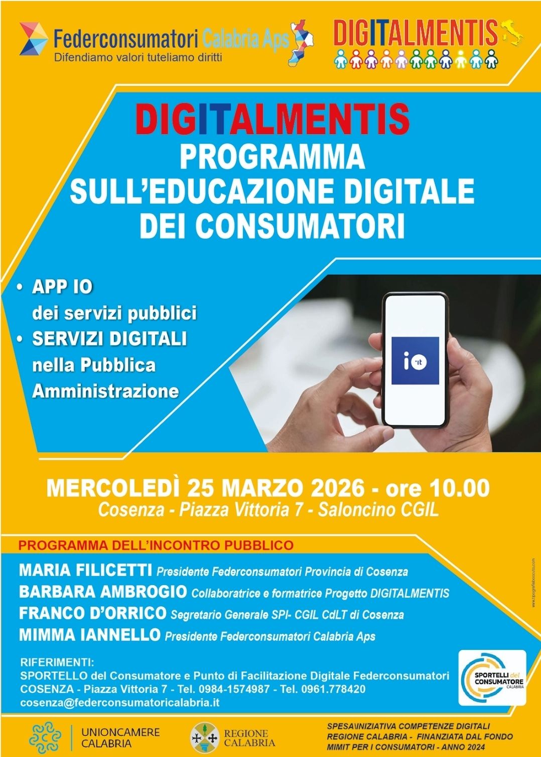 DIGITALMENTIS: PROGRAMMA DI EDUCAZIONE DIGITALE  DELLA REGIONE CALABRIA FINANZIATO DAL MIMIT